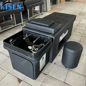 Table de massage thaïlandaise Kisen en gros pour salon de beauté, avec logo personnalisé, couleur, portable, et bassin de lavage de tête intégré - Product Image 2