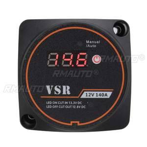 Relé de Carga Dividida Sensible al Voltaje con Pantalla Digital VSR 12V 140A para Autocaravanas, Coches, RV, Yates, Barcos, Aislador Inteligente de Batería - Product Image 2