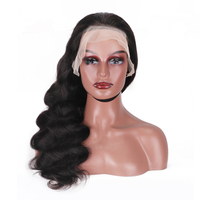 Perruques de cheveux humains brésiliens vierges, ondulées, 32 pouces, avec dentelle frontale HD transparente 13x4, couleur brun clair, densité 180%, sans colle, pré-attachées