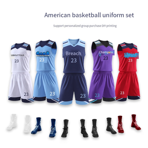 بدلة كرة السلة الأمريكية على الطراز الكلاسيكي بلا أكمام مع كتف ضيق سريع التجفيف تنفس خيار الحجم الزائد - Product Image 2