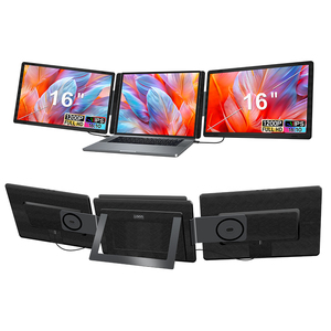 Écran portable triple écran 16 pouces Full HD 16:10 à brancher et à utiliser, avec support métallique et angles de vision flexibles, vente chaude - Product Image 1