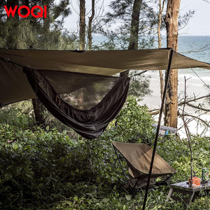 Hamaca portátil de nylon Woqi con mosquitera para acampar, hacer senderismo, viajar, ir a la playa, usar al aire libre - Product Image 3
