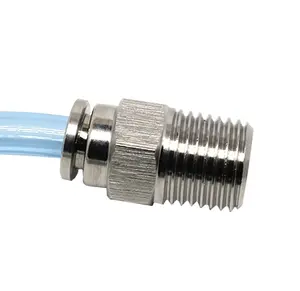 Metal 3/4" to 8mm push fit pneumatic push to connect fitting stainless sharkbite fitting male hose connector push fit 8 in