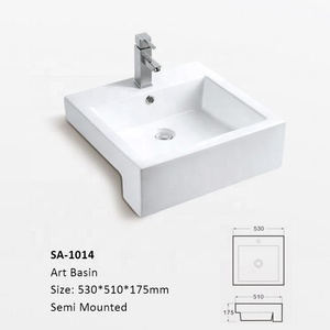 Lavabo Semi lavabo da incasso in ceramica lavabo in ceramica - Product Image 2