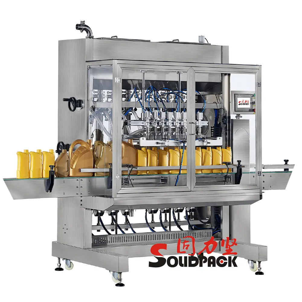 Solidpack-máquina de llenado de aceite diésel, sellado de embalaje líquido totalmente automático