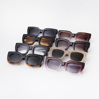 Lunettes de soleil carrées STORY STY28080M TR90 avec branches à insert, monture épaisse et tendance, unisexe, personnalisables avec logo