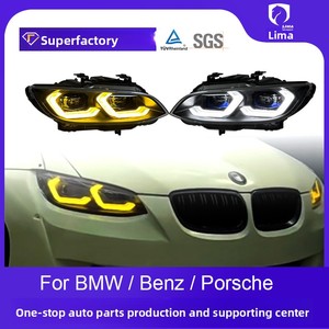 For 07-10 3 Series E92 E93 M3 Modified 12V <b>LED</b> <b>Headlight</b> Assembly Two-Color Version Two-Color Design Offers Flexible Illuminatio - Product Image 2