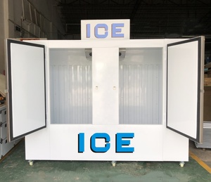 Réfrigérateur-congélateur industriel pour glaçons de 2350 L, pour l'extérieur, avec stockage de glaçons ensachés, sans givre - Product Image 2