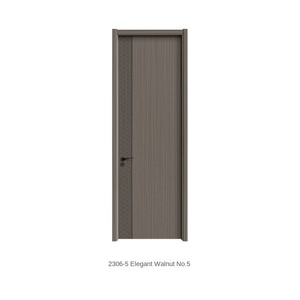 Modern wood-plastic leather door hot-selling waterproof fireproof polyvinyl <b>chloride</b> indoor forged door villa supermarket - Product Image 3
