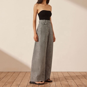 <span class=keywords><strong>Pantaloni</strong></span> in <span class=keywords><strong>Lino</strong></span> di Alta Qualità per <span class=keywords><strong>Donna</strong></span>, Nuovo Stile, Traspiranti, <span class=keywords><strong>100</strong></span>% <span class=keywords><strong>Lino</strong></span> e Cotone, Vita Alta, <span class=keywords><strong>Pantaloni</strong></span> da Completo - Product Image 2