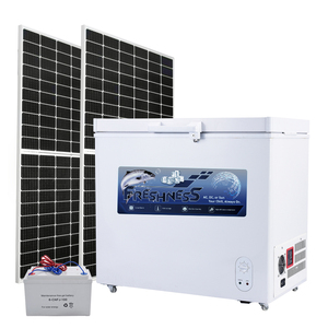 Nueva llegada 200L Single Door Top Open off Grid 12/24V DC Solar Chest Deep Freezer Refrigerador Panel solar y batería al aire libre - Product Image 1