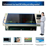 Machine de perçage et de fraisage CNC à 4 têtes entièrement automatique, routeur de circuits imprimés, équipement de traitement de circuits électroniques
