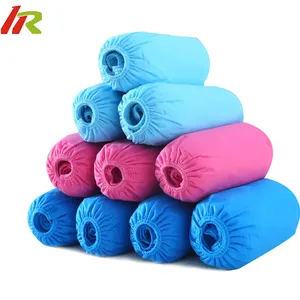 Blue Pink Green Multiple Color Option Waterproof Disposable PP Non-woven Shoe Covers OEM