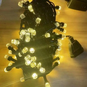 Nhà Máy Outlet 10m 60Led 8mm dây Ánh Sáng giáng sinh ngoài trời trang trí lễ hội 30 220V 80 sao băng tắm Đen IP44/65 cho vườn - Product Image 3