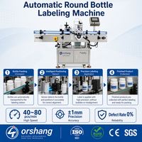 Machine d'étiquetage automatique pour bouteilles rondes, pour étiquettes symétriques, haute précision, applicateur d'étiquettes adhésives