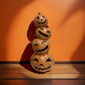 Artificial Lifelike Pumpkin Halloween Pumpkin Ornament Creative Flower <b>Accessories</b> With Little Grimace Home Party Decor - Product Image 3