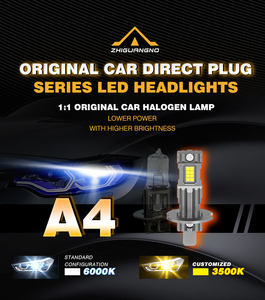 Nouveaux accessoires automobiles en gros, ampoules LED pour <span class=keywords><strong>voiture</strong></span> H7 H4 H11 9005 9006 9012 5202, 6000K, taille mini, installation simple, alliage d'aluminium - Product Image 2