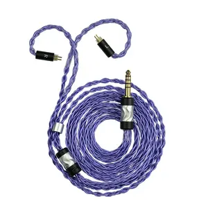 4,4 сбалансированный N5005 ls50 ie80s 40pro mmcx 078 обновленный кабель для наушников из серебристого медного сплава многоцветный провод для наушников