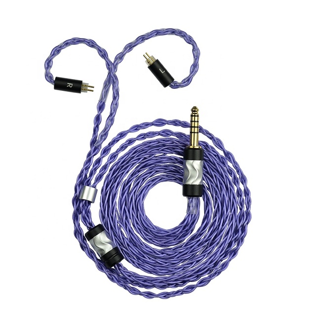 4.4 Balanced N5005 Ls50 Ie80s 40pro Mmcx 078 Silver Copper Alloy Headphone Upgrade Cable Multi-Color Earphone Wire