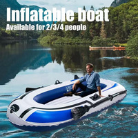 Bote Inflable de PVC Ecológico, Resistente al Desgaste y Reforzado, Kayak para 2 Personas, Balsa para Pesca y Deportes Acuáticos para Uso en Exteriores