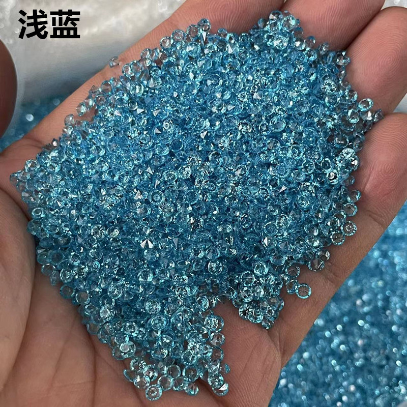 diamante azul claro de 3 mm