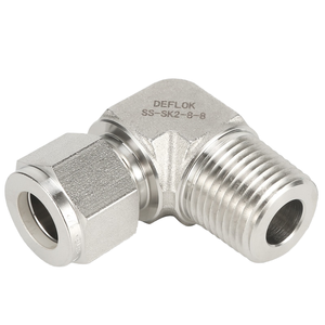 Raccord coudé mâle hydraulique en acier pour <span class=keywords><strong>compression</strong></span>, raccord fileté pour gaz, raccord de <span class=keywords><strong>compression</strong></span> tube-tube - Product Image 1