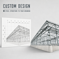 Bâtiment d'entrepôt en structure acier préfabriquée personnalisée avec service de dessin technique