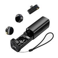 Mini microphone sans fil pour créateurs de contenu, micro-cravate 2,4 G Plug-and-Play avec boîtier de charge pour enregistrement vidéo et interviews