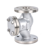 Clapet anti-retour à bride relevable en acier inoxydable 304, clapet unidirectionnel, structure angulaire, contrôle du débit d'eau H41W-16P DN50 DN80 DN100