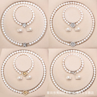 Collier de perles d'eau douce naturelles ensemble de bijoux de mode pour l'anniversaire de la fête des mères cadeau parfait pour maman belle-mère amis