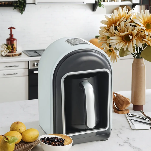 Turkish Coffee Machine with Milk Steamer, Automatic One-Button Turkish Coffee Brewing Pot, Once Serve 5 Cups of Turkish Coffee