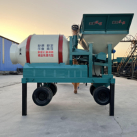 Bétonnière portable diesel 1000-TYPE 30m³/h avec tambour en acier au manganèse pour projets