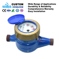 Compteur d'eau multi-jets à cadran sec en laiton de haute qualité, protection IP68, classe B, DN20, corps en fer, OEM pour vente en usine