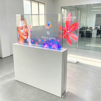 Écran OLED holographique transparent anti-reflet 30/55/75 pouces, écran tactile, téléviseur en verre transparent