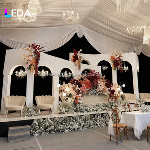 Fondo de Escenario de Boda de Acrílico Blanco con Arco 3D Personalizado LEDA, Estilo Simple, Tamaño y Color Personalizables para Bodas y Fiestas - Product Image 2