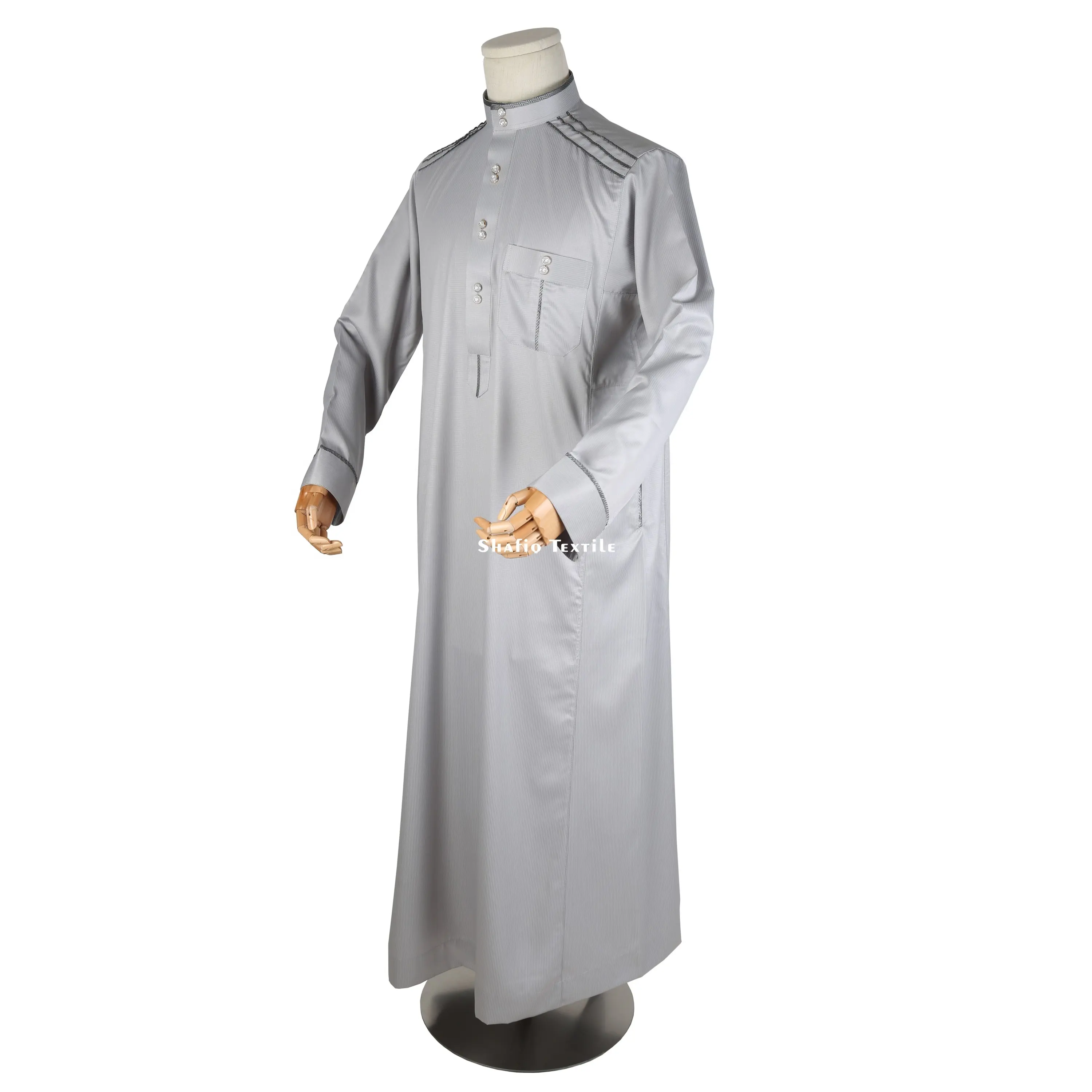 Daffah Verão Brilhante Muçulmano Vestido Tradicional Homem Caftan Jubah Étnica Jilbab Khimar Maxi Qamis Boubou Vestuário Islâmico