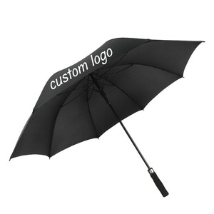 KaiHe Factory Design 27 Inch EVA Handle Golf Umbrella Custom Printing Black Golf Umbrella Logo