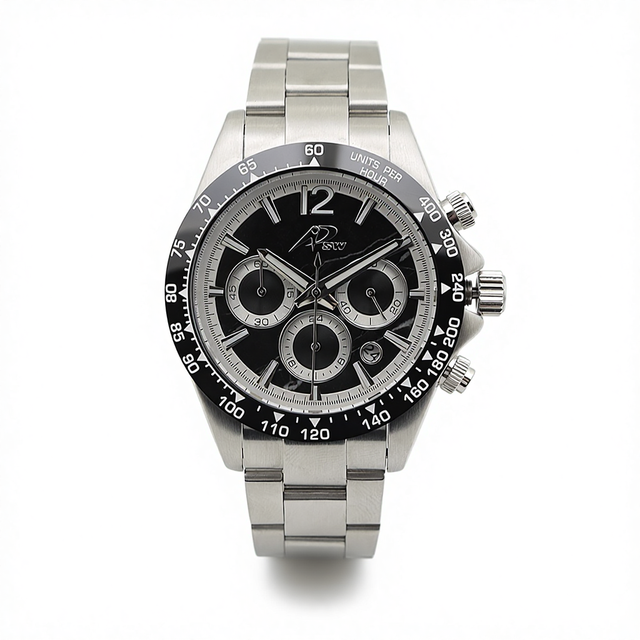 Men Luxury Stainless Steel Fashion Watch Round Dial Classic Logo Quartz Movement 5BAR Water Resistance Factory OEM ODM