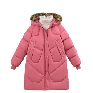 Vêtements d'hiver pour enfants et tout-petits manteau long en duvet pour <span class=keywords><strong>petite</strong></span> <span class=keywords><strong>fille</strong></span> avec vestes en fourrure véritable manteau manteaux pour filles - Product Image 2