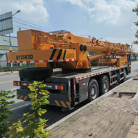 QY25K5 Grue mobile originale de 25 tonnes Grue de camion d'occasion à flèche télescopique Grue de voiture d'occasion