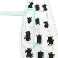 Ensemble de capteurs de pression flexibles en forme de pied, matrice multipoints, coussin conducteur à film mince pour la détection de force, pour jouets en peluche et jouets souples