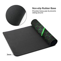 Vert et noir Cool futuriste grand tapis de souris de jeu clavier étendu accessoires antidérapants tapis de bureau pour ordinateur de bureau