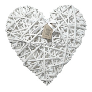 หัวใจหวายสีขาวตกแต่งวันหยุดเทศกาลคริสต์มาสงานประดิษฐ์งานฝีมือพื้นบ้าน - Product Image 1