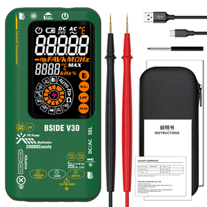 Oscilloscope numérique portable BSIDE Mini V30 à double canal 50 MHz avec sonde, batterie 1200 mAh, garantie 1 an, manuel, en plastique - Product Image 1