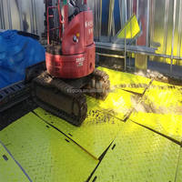 Tapis de protection au sol en PEHD, conception anti-affaissement, services de découpe CNC, résistants à l'huile et à la chaleur, 1220x2440mm pour chantiers boueux