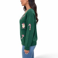 Pull en maille personnalisé avec logo pour femme, col bateau, épaules tombantes, grande taille, mélange de viscose, tendance automne-hiver, idéal pour Noël