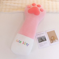 Coussin long en peluche patte de chat Kawaii, doux et moelleux, coussin en forme de patte d'animal, coussin en peluche chaton mignon pour la maison, le canapé, la décoration de la chambre