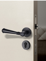 Serrure de porte magnétique de luxe en or de style chinois moderne, en alliage de zinc, pour une utilisation dans la chambre à coucher à la maison