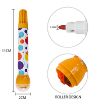 Lot de 5 marqueurs lavables à double pointe pour enfants, 6 paquets de marqueurs Bingo Dot arc-en-ciel 10 couleurs, 8 marqueurs à double pointe