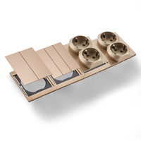 Interruptores y Enchufes de Pared WESA Ultrafinos con Botón Pulsador de 1/2/3 Vías, Enchufe Europeo de 1/2 Vía, Combinación Libre, Diseño Moderno de Lujo